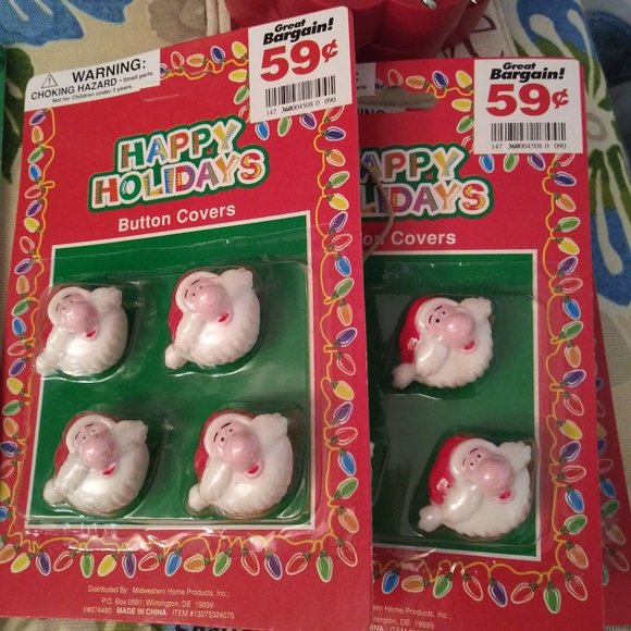Westtrim Other - 2366- 12 Santa Button And 8 Holiday Button Covers 4 Pack Christmas Bead Garland